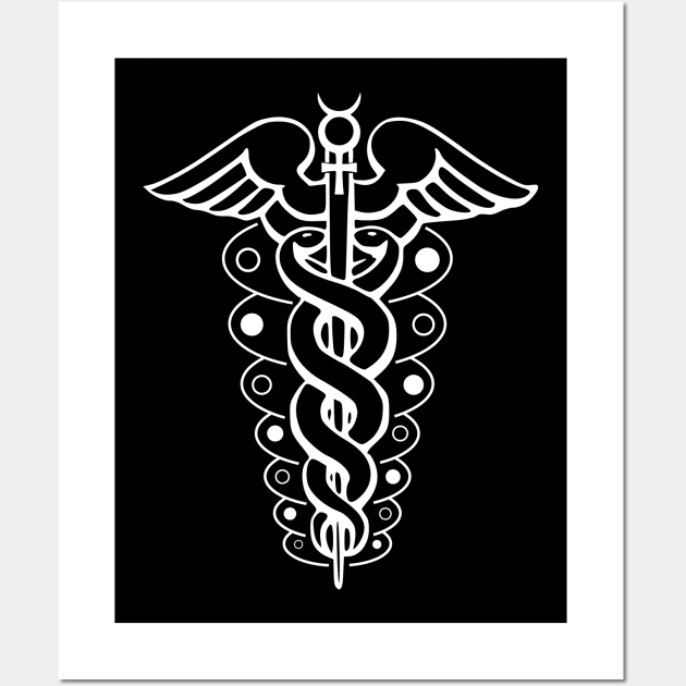 Staff of Hermes - Caduceus Wall Art by CelestialStudio